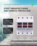 3 Phase DIN Rail Adjustable Over & Under Voltage Current Protector Relay 63A/100A (SYN/ASYNC)