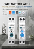 TOMZN 10-in-1 Smart WiFi Circuit Breaker Switch (63A) – Overload, Voltage & Leakage Protection with Timer & App Control