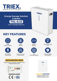 TXL-5.12 Low Voltage LiFePO4 Battery 51.2V 100Ah (5.12kWh / IP20)