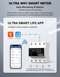 100A 4P 3-Phase Smart Life WiFi Power Meter Auto Reclose Over Under Voltage Current Protection Relay Switch Timer Circuit Breaker