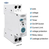 TOMZN 10-in-1 Smart WiFi Circuit Breaker Switch (63A) – Overload, Voltage & Leakage Protection with Timer & App Control