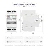 TOMZN 2P 63A Manual Transfer Switch (MTS) Dual Power Changeover Isolating Switch Interlock Circuit Breaker