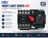 TOMZN TOQ7 AC 220V Dual Power Automatic Transfer Switch (ATS)