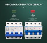AC Mini Circuit Breaker (MCB) TOB1-63H 2P/4P 63A C Curve 230/400V 50/60Hz DIN Rail Protection