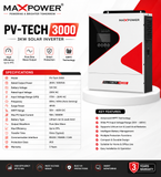 MaxPower PV Tech 3000 – 3KW Hybrid Solar Inverter