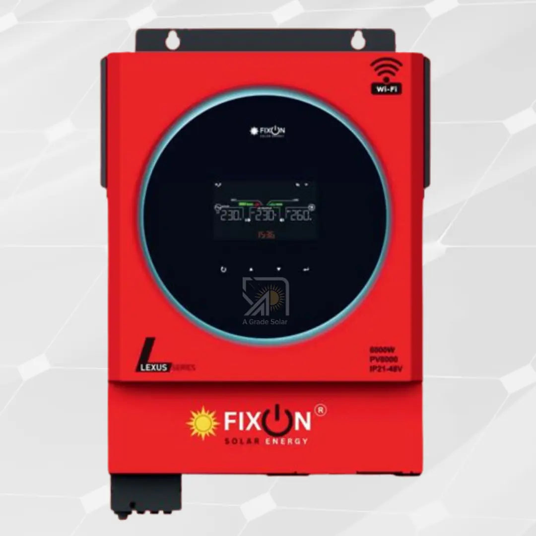 FIXON Lexus Series 4KW MPPT Hybrid Solar Inverter 4000W 24V | Pure Sine Wave | High Efficiency Solar UPS